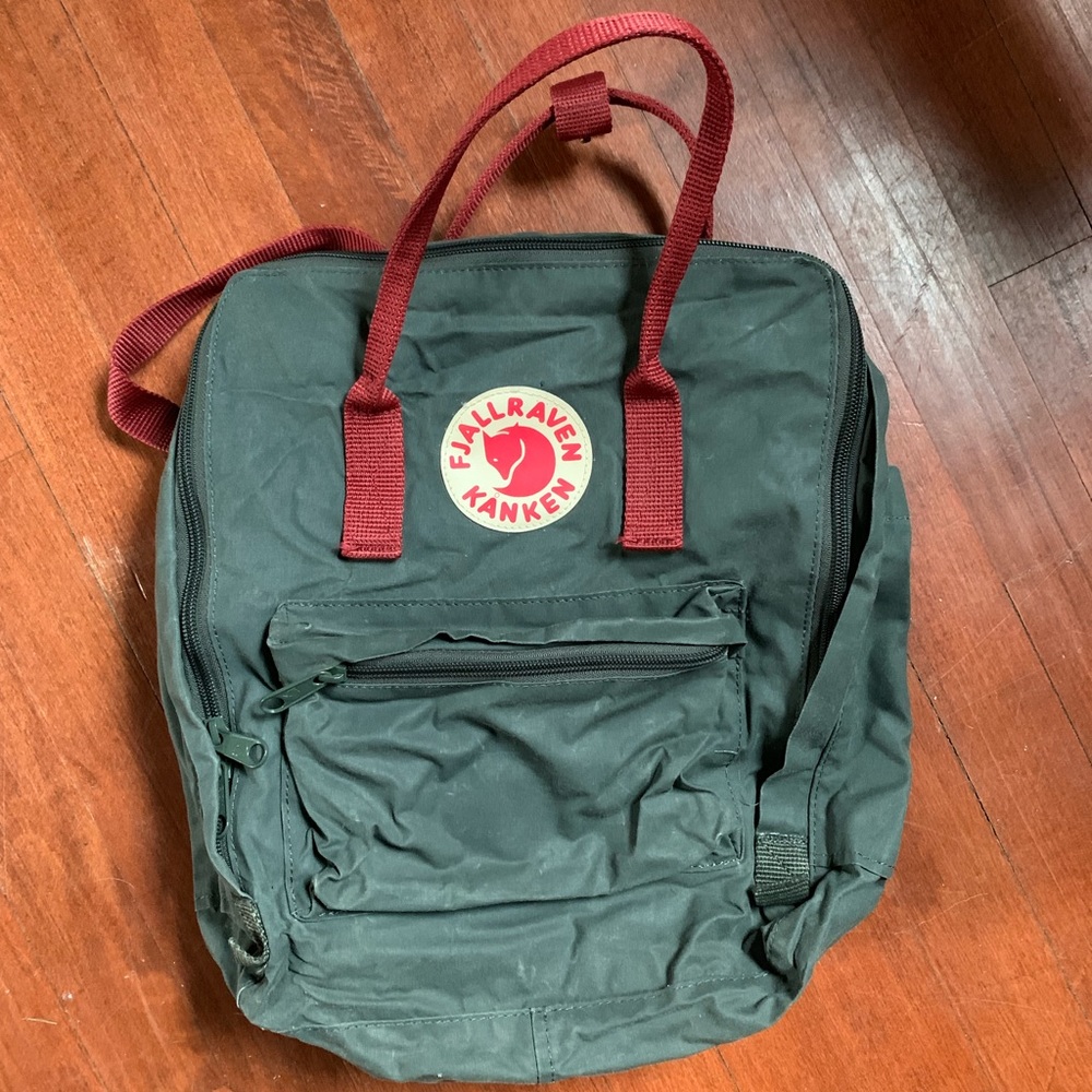 Fjallraven grey and red backpack! Original size